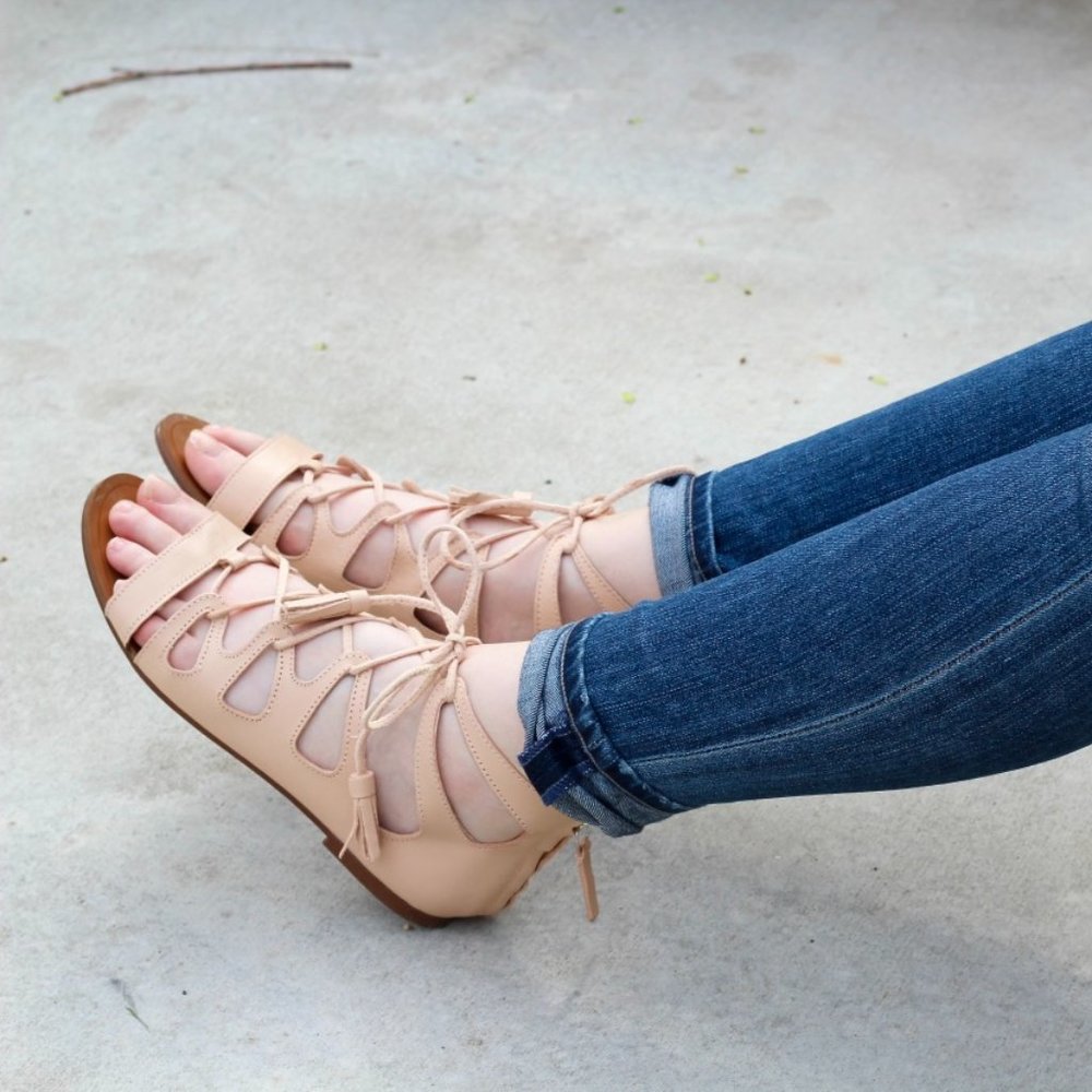 Zara Tie-Up Sandals